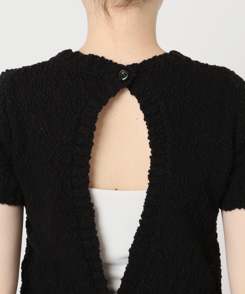 U by SPICK&SPAN(ユーバイスピックアンドスパン)の「コンパクトバックオープンニット(ニット/セーター・レディース・サックスブルー/ブラック/ホワイト・FREE)」の20枚目の写真