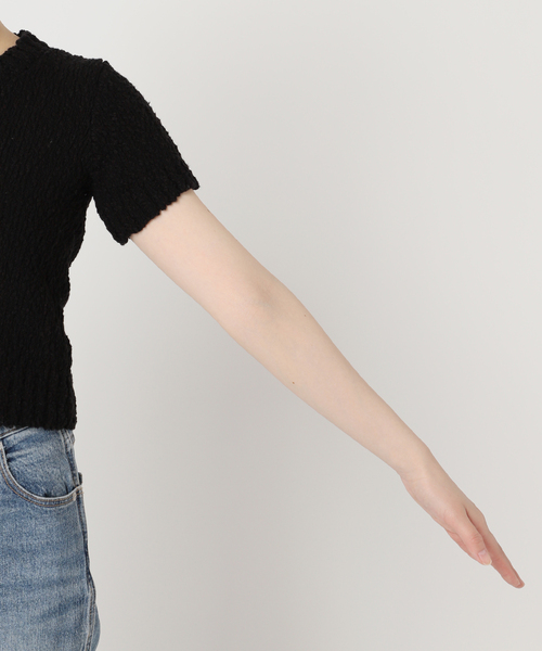 U by SPICK&SPAN(ユーバイスピックアンドスパン)の「コンパクトバックオープンニット(ニット/セーター・レディース・サックスブルー/ブラック/ホワイト・FREE)」の21枚目の写真