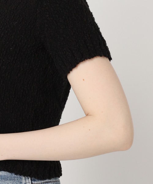 U by SPICK&SPAN(ユーバイスピックアンドスパン)の「コンパクトバックオープンニット(ニット/セーター・レディース・サックスブルー/ブラック/ホワイト・FREE)」の22枚目の写真