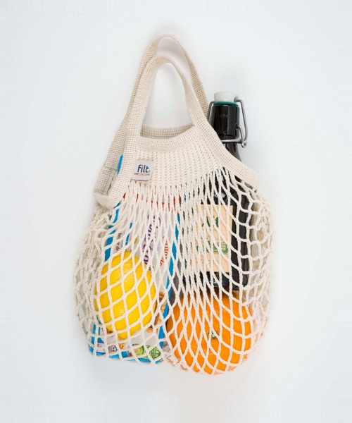Filt（フィルト）の「【filt/フィルト】ネットバッグ　エコバッグ（エコバッグ/サブバッグ・レディース・ダークグレー/ネイビー/レッド/ライトグレー/ライトグリーン/オフホワイト/シルバー/ブラック/オリーブ・FREE）」の2枚目の写真