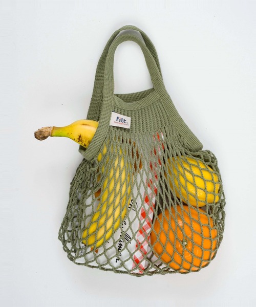 Filt（フィルト）の「【filt/フィルト】ネットバッグ　エコバッグ（エコバッグ/サブバッグ・レディース・ダークグレー/ネイビー/レッド/ライトグレー/ライトグリーン/オフホワイト/シルバー/ブラック/オリーブ・FREE）」の5枚目の写真