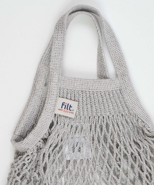 Filt（フィルト）の「【filt/フィルト】ネットバッグ　エコバッグ（エコバッグ/サブバッグ・レディース・ダークグレー/ネイビー/レッド/ライトグレー/ライトグリーン/オフホワイト/シルバー/ブラック/オリーブ・FREE）」の9枚目の写真