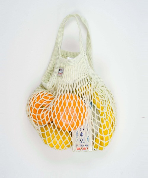 Filt（フィルト）の「【filt/フィルト】ネットバッグ　エコバッグ（エコバッグ/サブバッグ・レディース・ダークグレー/ネイビー/レッド/ライトグレー/ライトグリーン/オフホワイト/シルバー/ブラック/オリーブ・FREE）」の6枚目の写真