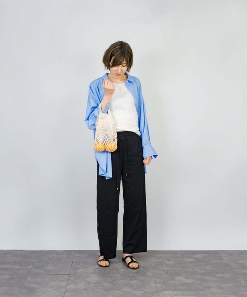 Filt（フィルト）の「【filt/フィルト】ネットバッグ　エコバッグ（エコバッグ/サブバッグ・レディース・ダークグレー/ネイビー/レッド/ライトグレー/ライトグリーン/オフホワイト/シルバー/ブラック/オリーブ・FREE）」の15枚目の写真