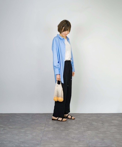 Filt（フィルト）の「【filt/フィルト】ネットバッグ　エコバッグ（エコバッグ/サブバッグ・レディース・ダークグレー/ネイビー/レッド/ライトグレー/ライトグリーン/オフホワイト/シルバー/ブラック/オリーブ・FREE）」の16枚目の写真