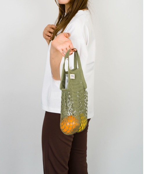 Filt（フィルト）の「【filt/フィルト】ネットバッグ　エコバッグ（エコバッグ/サブバッグ・レディース・ダークグレー/ネイビー/レッド/ライトグレー/ライトグリーン/オフホワイト/シルバー/ブラック/オリーブ・FREE）」の20枚目の写真