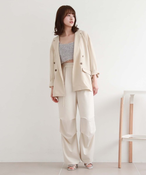 archives(アルシーヴ)の「H/Wタックパラシュートパンツ(カーゴパンツ・レディース・グレー/ブラック/アイボリー・MEDIUM)」の9枚目の写真