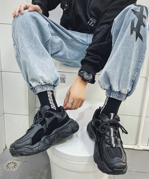 BENDER TOKYO（ベンダートウキョウ）の「ボリュームソール テックスニーカー 厚底 ダッドスニーカー（スニーカー・メンズ・グレー/ブラック/ベージュ/ホワイト・25/26/27）」の12枚目の写真