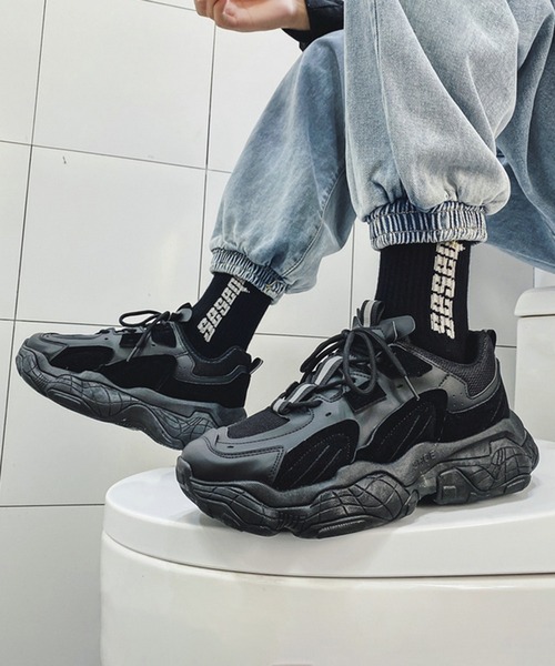 BENDER TOKYO（ベンダートウキョウ）の「ボリュームソール テックスニーカー 厚底 ダッドスニーカー（スニーカー・メンズ・グレー/ブラック/ベージュ/ホワイト・25/26/27）」の10枚目の写真