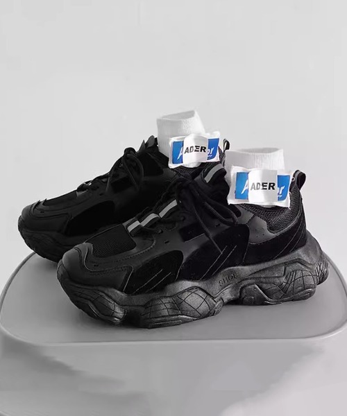 BENDER TOKYO（ベンダートウキョウ）の「ボリュームソール テックスニーカー 厚底 ダッドスニーカー（スニーカー・メンズ・グレー/ブラック/ベージュ/ホワイト・25/26/27）」の22枚目の写真