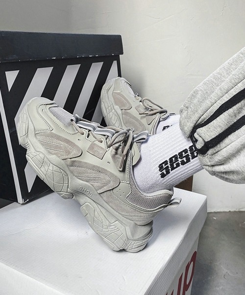 BENDER TOKYO（ベンダートウキョウ）の「ボリュームソール テックスニーカー 厚底 ダッドスニーカー（スニーカー・メンズ・グレー/ブラック/ベージュ/ホワイト・25/26/27）」の14枚目の写真