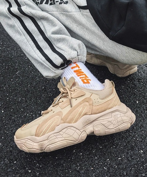 BENDER TOKYO（ベンダートウキョウ）の「ボリュームソール テックスニーカー 厚底 ダッドスニーカー（スニーカー・メンズ・グレー/ブラック/ベージュ/ホワイト・25/26/27）」の20枚目の写真