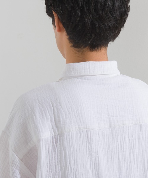 OMNES（オムネス）の「メンズダブルガーゼ半袖シャツ（シャツ/ブラウス・メンズ・ブラック/ホワイト/ブルー系その他/ライム/ブルー系その他2・MEDIUM/LARGE）」の10枚目の写真