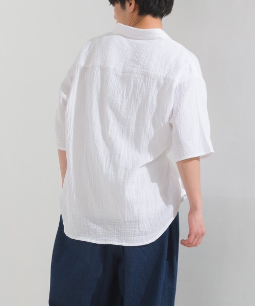 OMNES（オムネス）の「メンズダブルガーゼ半袖シャツ（シャツ/ブラウス・メンズ・ブラック/ホワイト/ブルー系その他/ライム/ブルー系その他2・MEDIUM/LARGE）」の19枚目の写真