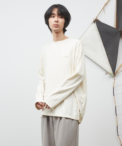 Dulcamara(ドゥルカマラ)の「バルーンロンT(Tシャツ/カットソー・メンズ・アイボリー/チャコールグレー/ブルー・0/1)」の1枚目の写真