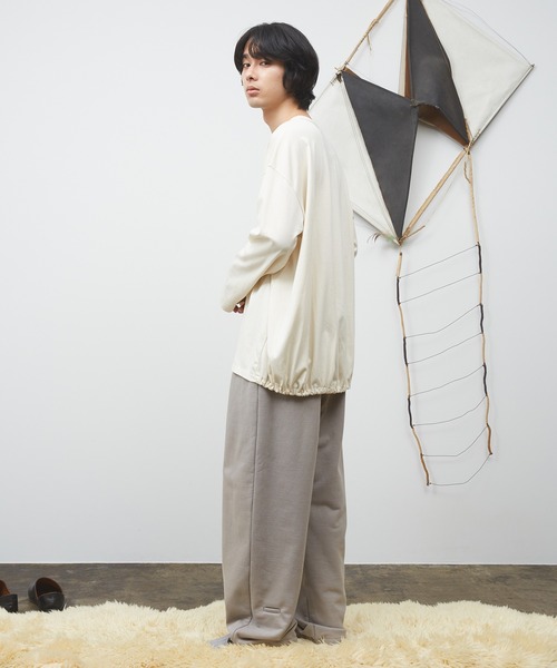 Dulcamara(ドゥルカマラ)の「バルーンロンT(Tシャツ/カットソー・メンズ・アイボリー/チャコールグレー/ブルー・0/1)」の10枚目の写真