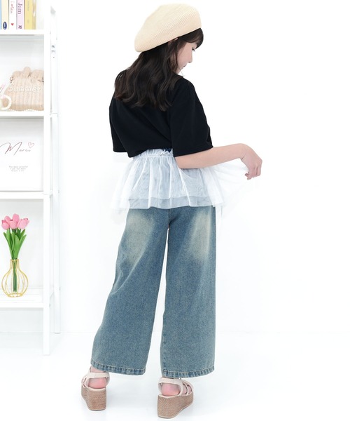 Bee des Bee（ビーデスビー）の「マルチウェイ ワンショルダーチュール付け襟 ビスチェ（付け襟・キッズ・ホワイト/チャコール・フリー）」の8枚目の写真