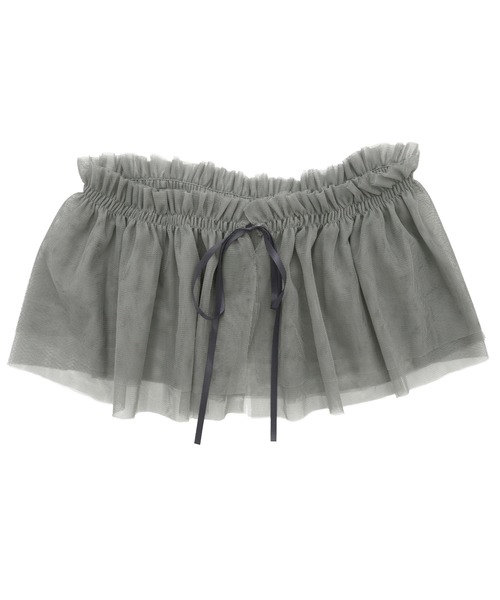 Bee des Bee（ビーデスビー）の「マルチウェイ ワンショルダーチュール付け襟 ビスチェ（付け襟・キッズ・ホワイト/チャコール・フリー）」の10枚目の写真