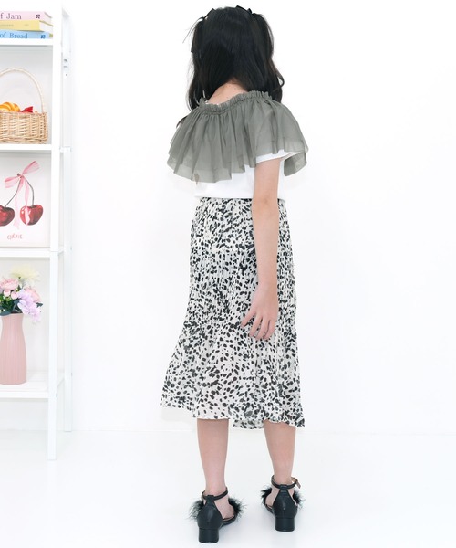 Bee des Bee（ビーデスビー）の「マルチウェイ ワンショルダーチュール付け襟 ビスチェ（付け襟・キッズ・ホワイト/チャコール・フリー）」の13枚目の写真