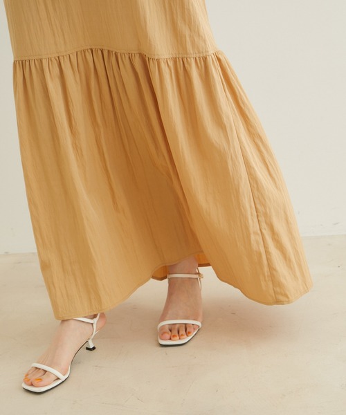 VIS(ビス)の「袖ボリューム裾ギャザーワンピース(ワンピース・レディース・ブラック/ベージュ系その他/オリーブ・FREE)」の18枚目の写真