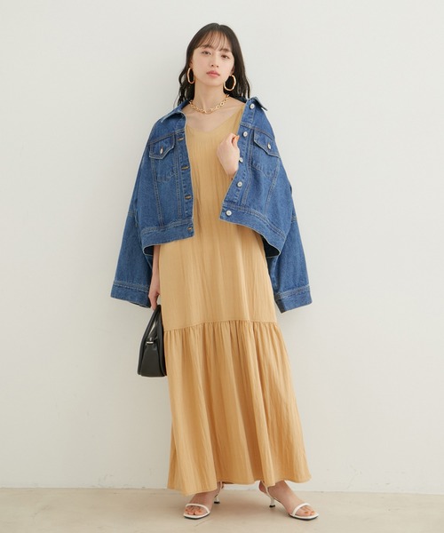 VIS(ビス)の「袖ボリューム裾ギャザーワンピース(ワンピース・レディース・ブラック/ベージュ系その他/オリーブ・FREE)」の19枚目の写真