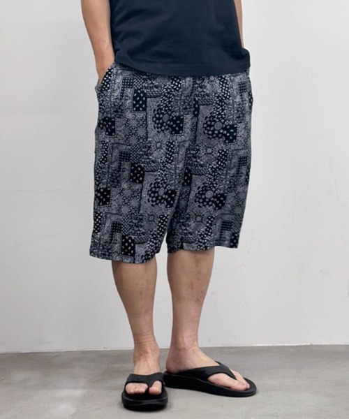 NAVY(ネイビー)の「接触冷感ゆったり快適なレーヨンショーツ/ステテコ(その他パンツ・メンズ・ネイビー系1/グレー系2/ブラック系2/ブラック系1/グレー系1/ブラック系3/レッド系1/ネイビー系4/ネイビー系3/ネイビー系2・M/XL/L)」の2枚目の写真