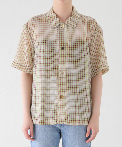 REJINA PYO（レジーナピョウ）の「【REJINA PYO /レジーナ・ピョウ】 Marty Shirt（シャツ/ブラウス・レディース・グリーン・MEDIUM）」の4枚目の写真