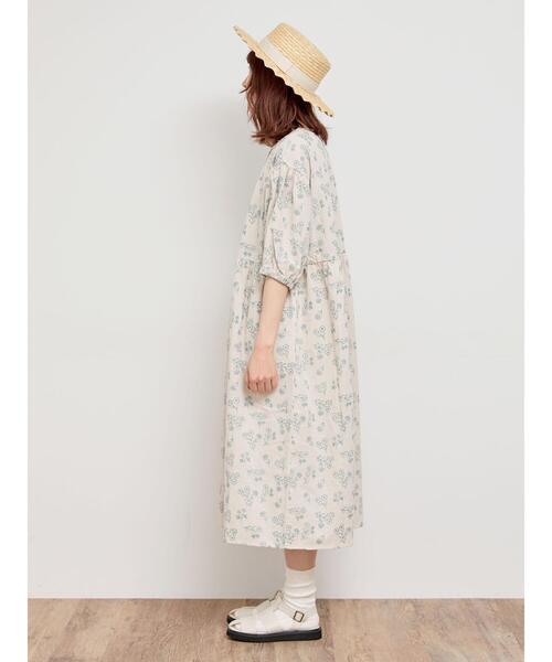 Samansa Mos2（サマンサ モスモス）の「総刺繍ウエスト切替ワンピース（ワンピース・レディース・ベージュ/ブラック/チャコールグレー/キナリ・M/S）」の12枚目の写真