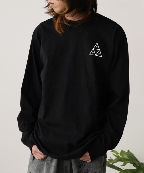 HUF ロングスリーブ Tシャツ Lサイズ 黒 HUF（ハフ）の「HUF⁄ハフ ESSENTIALS TT L⁄S TEE ロングスリーブT