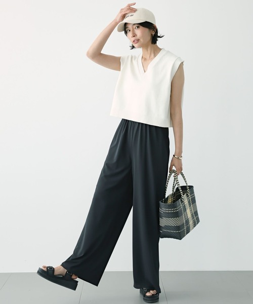 BARNYARDSTORM（バンヤードストーム）の「BARNYARDSTORM / コンパクトベスト /ハンドウォッシャブル（ニット/セーター・レディース・ブラック/ホワイト・1/0）」の15枚目の写真