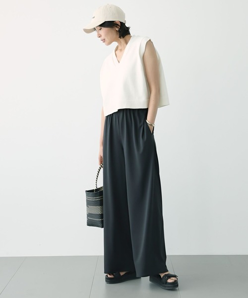 BARNYARDSTORM（バンヤードストーム）の「BARNYARDSTORM / コンパクトベスト /ハンドウォッシャブル（ニット/セーター・レディース・ブラック/ホワイト・1/0）」の16枚目の写真