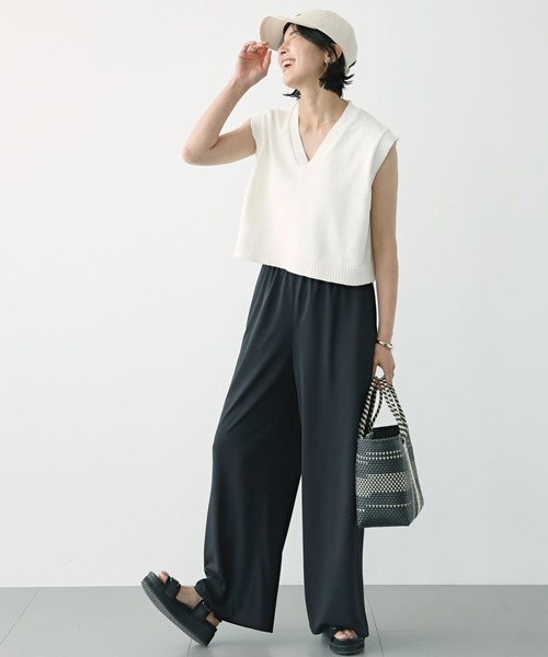 BARNYARDSTORM（バンヤードストーム）の「BARNYARDSTORM / コンパクトベスト /ハンドウォッシャブル（ニット/セーター・レディース・ブラック/ホワイト・1/0）」の18枚目の写真