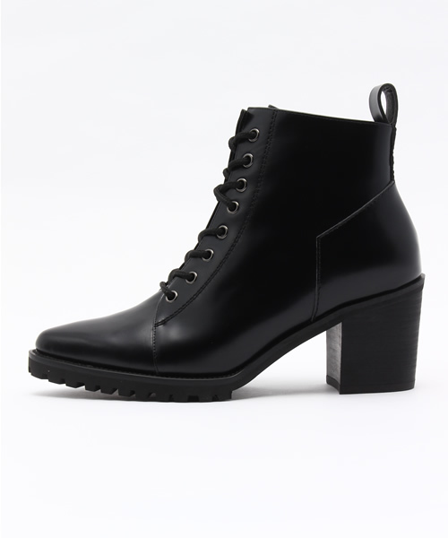 NINE(ナイン)の「レースアップショートブーツ(ブーツ・レディース・ブラック/ホワイト/キャメル・L/S/M)」の4枚目の写真