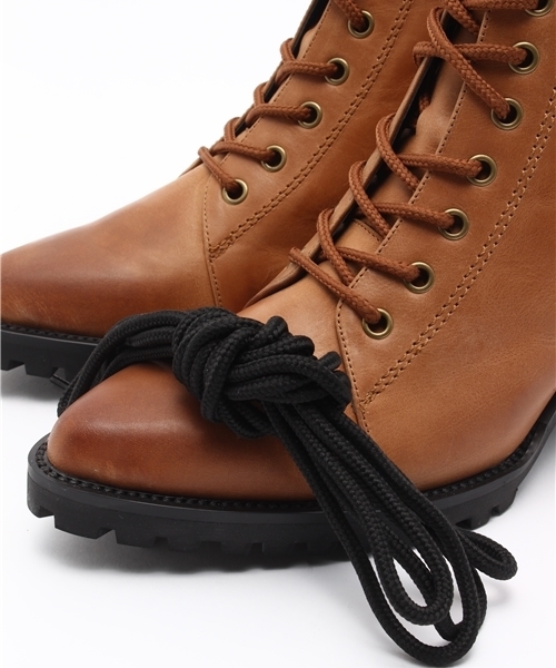 NINE(ナイン)の「レースアップショートブーツ(ブーツ・レディース・ブラック/ホワイト/キャメル・L/S/M)」の14枚目の写真