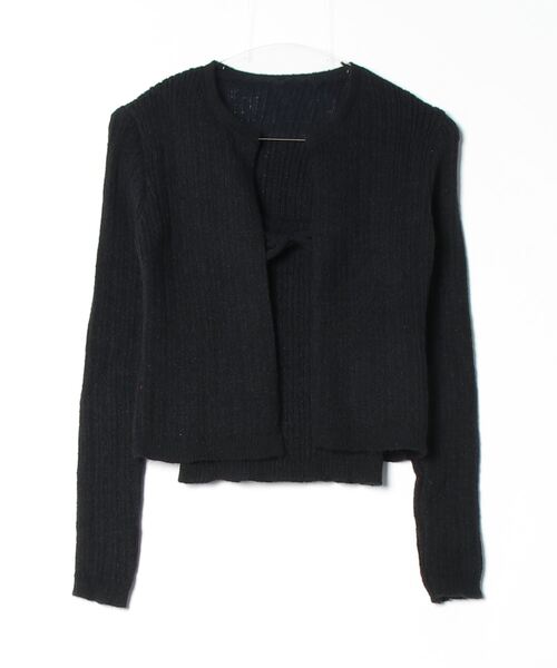 threetimes 黒 クロップドカーディガン ボレロ 23fw 口コミ・レビュー｜☆THREETIMES☆ LIT BOLERO 大人気 韓国発
