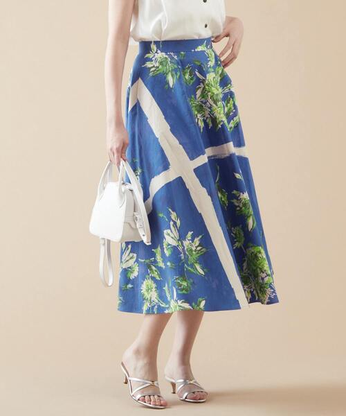 【セール】パネルプリントフレアスカート（スカート）｜martinique（マルティニーク）