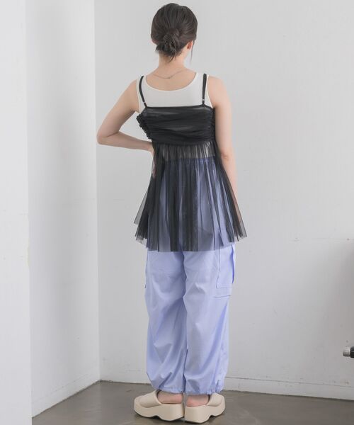 RETRO GIRL（レトロガール）の「タックチュールビスチェ（キャミソール・レディース・オフホワイト/ブラック/ライトグレー・FREE）」の20枚目の写真