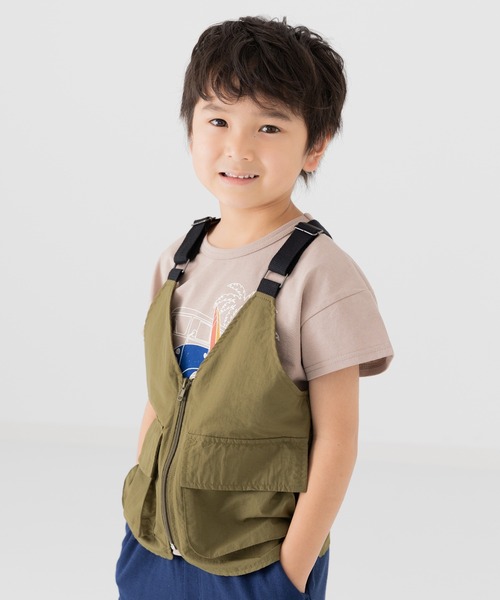 chil2（チルツー）の「アウトドアベスト（ベスト・キッズ・カーキ/ブラック/クリーム・160cm/140cm/120cm）」の3枚目の写真