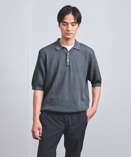 ZARA デニムポロシャツ gajess epa ユナイテッドアローズ ZARAのブルー