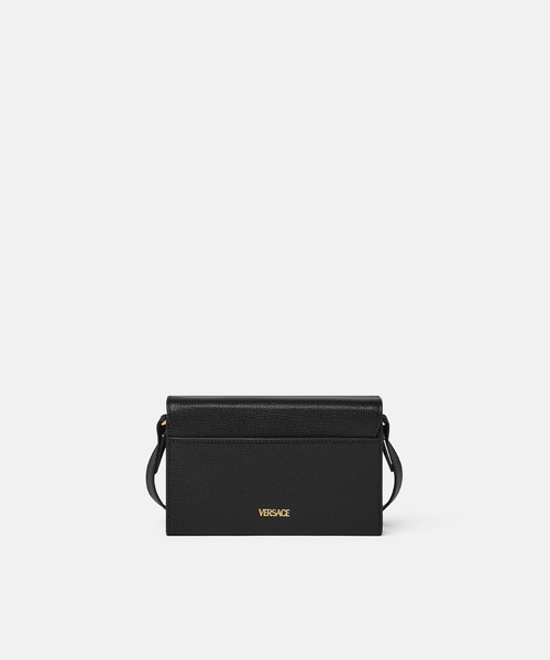 VERSACE メデューサ ビギーバロッコメッセンジャーバック メドゥーサ ビギー クロスボディ バッグ ブラック,ゴールド