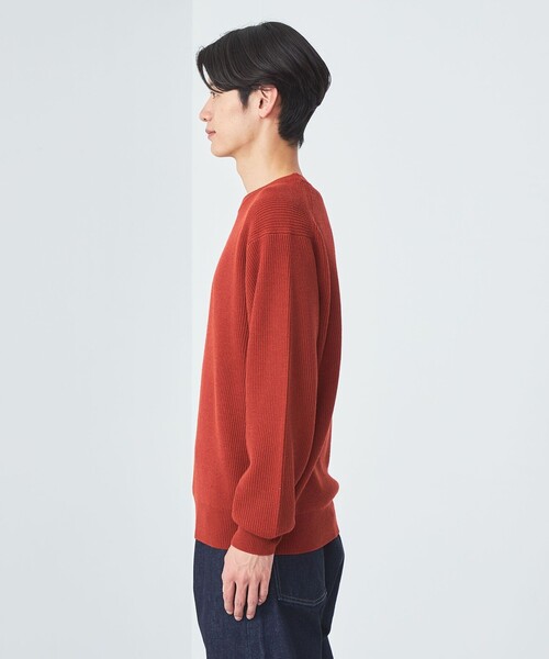 green label relaxing（グリーンレーベルリラクシング）の「カタアゼ クルーネック ニット（ニット/セーター・メンズ・ブラック/ダークブラウン/グレー/オレンジ/ライトブルー・S/M/L/XL）」の14枚目の写真