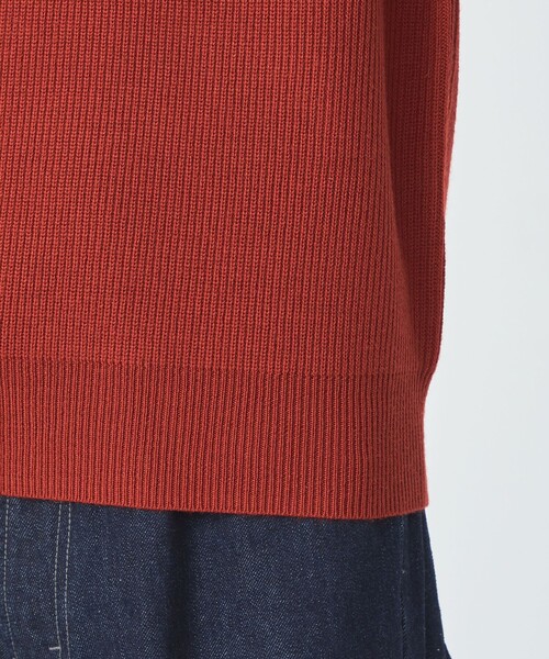 green label relaxing（グリーンレーベルリラクシング）の「カタアゼ クルーネック ニット（ニット/セーター・メンズ・ブラック/ダークブラウン/グレー/オレンジ/ライトブルー・S/M/L/XL）」の18枚目の写真
