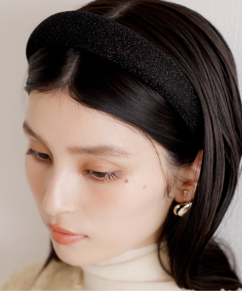 VIS(ビス)の「ラメニットカチューシャ(カチューシャ・レディース・ブラック/グレー・FREE)」の2枚目の写真