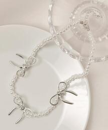 WEGO | WEGO/パールメタルリボンネックレス(ネックレス)