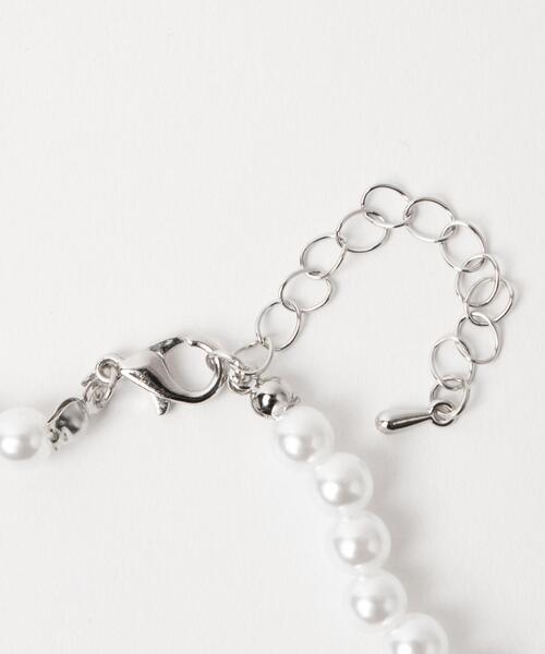 WEGO(ウィゴー)の「WEGO/パールメタルリボンネックレス(ネックレス・レディース・オフホワイト・FREE)」の5枚目の写真