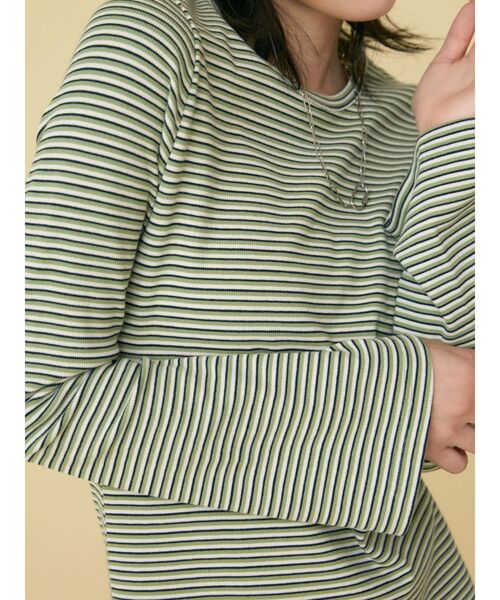 Ungrid(アングリッド)の「【WEB限定】フレアスリーブテレコフィットワンピース(ワンピース・レディース・ブラック/その他1/ブラウン・FREE)」の11枚目の写真