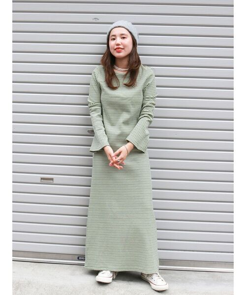 Ungrid(アングリッド)の「【WEB限定】フレアスリーブテレコフィットワンピース(ワンピース・レディース・ブラック/その他1/ブラウン・FREE)」の19枚目の写真