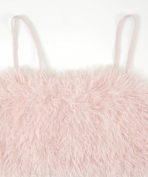 titivate(ティティベイト)の「バックリボンデザインフェザーライクキャミソールトップス(キャミソール・レディース・ブラック/グリーン/ライトピンク/ライトベージュ・FREE)」の20枚目の写真