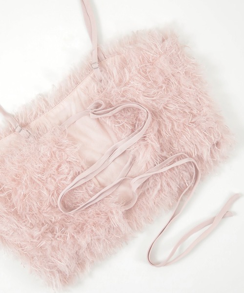 titivate(ティティベイト)の「バックリボンデザインフェザーライクキャミソールトップス(キャミソール・レディース・ブラック/グリーン/ライトピンク/ライトベージュ・FREE)」の21枚目の写真