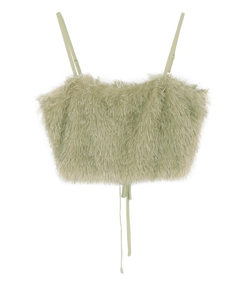 titivate(ティティベイト)の「バックリボンデザインフェザーライクキャミソールトップス(キャミソール・レディース・ブラック/グリーン/ライトピンク/ライトベージュ・FREE)」の15枚目の写真